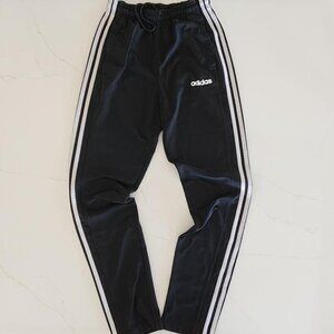 Adidas Primegreen Size S Men’s Trico Track Pants Black Three Stripe Zip Ankle